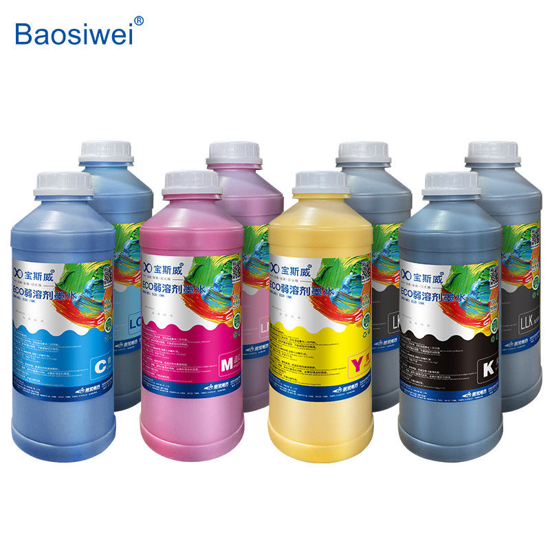 Mực môi trường hòa tan Baosiwei phù hợp với các đầu in khác nhau / 8 màu